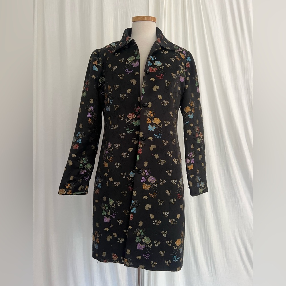 Chinese style print embroidered evening jacket